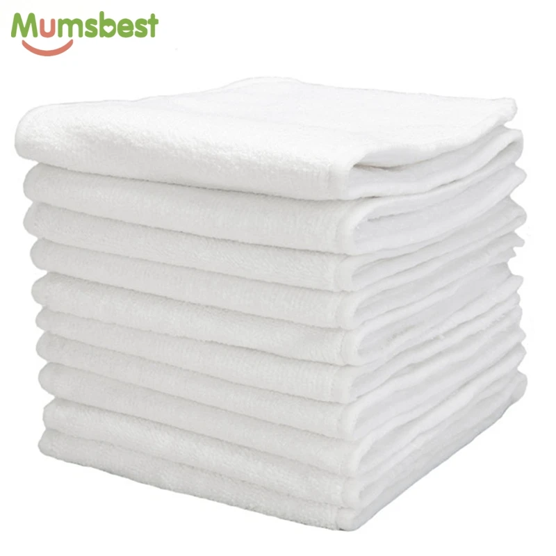 [Mumsbest] 10 Pcs Washable Reuseable Baby Cloth Diapers Nappy inserts microfiber 3 layers | Мать и ребенок