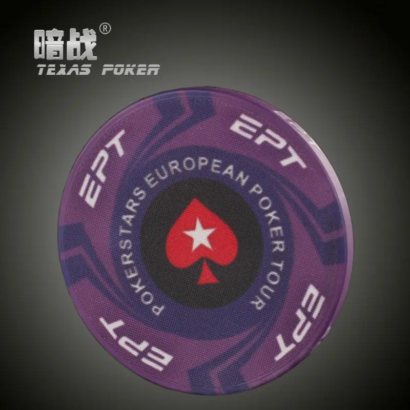 

Order 10 Pieces - EPT Ceramic Material Best Handfeel Poker Chips Upscale Chip Set Pokerstars Professional Game casino chip