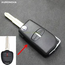 AURONOVA Nova Atualização Virar Folding Chave Shell para Mitsubishi Pajero 3 + 1 Botões Modificados Remoto Chave Do Carro Caso