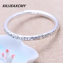 KJJEAXCMY 999,9 стерлингового серебра ювелирные изделия лотоса лист женский браслет