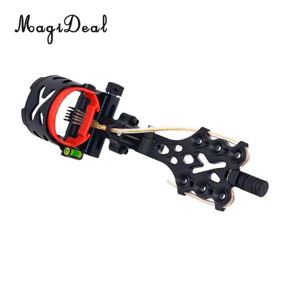 

MagiDeal Hunting Archery Bow Accessories Adjustable 5 Pin Compound Bow Sight Fits Right Hand