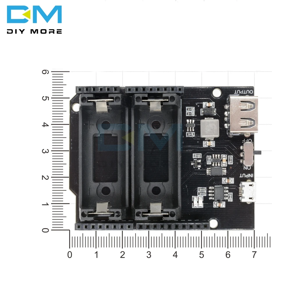 ESP8266 ESP32 Двойной 16340 литиевая батарея модуль USB Мобильный Банк Питания держатель батареи зарядное устройство плата модуль для Arduino UNO R3