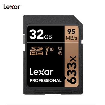 

100%Lexar Original SD Card 128G UHS-I Memory Card 64GB Flash Card 32GB 16GB High Speed Up To Max 95M/s Class10 633x For Camera