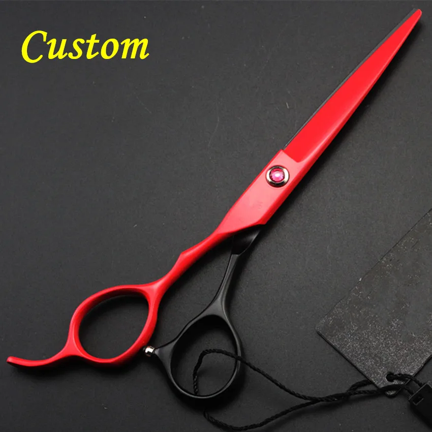 Custom Upscale 440c Left handed cut hair scissors thinning scissor