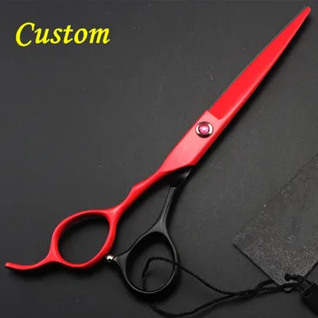 

Custom Upscale 440c Left handed cut hair scissors thinning scissor makas shears cutting barber tools hairdressing scissors set