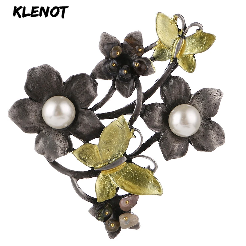 floral brooches and pins