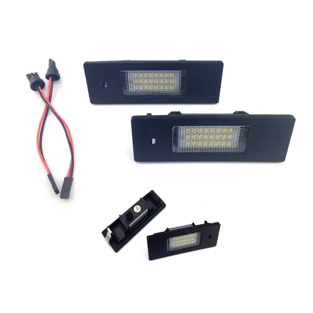 2 шт. 24 SMD Автомобильный светодиодный светильник номерного знака для BMW 1 серии 3 5 X