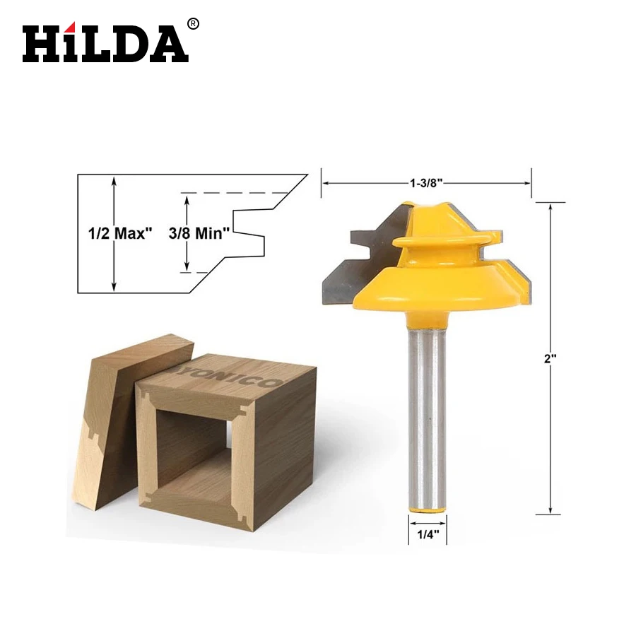 

HILDA Milling Cutter Router Bit Shank 1/4" Diameter Canoe Flute and Bead Router Bit Sets For Woodworking Cutting Tool