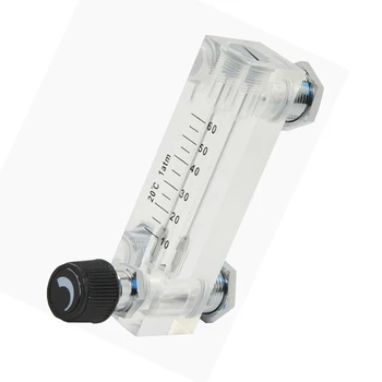 

16-160ML/min 1/4" BSP Female Thread PMMA Panel Type Liquid Float Flowmeter Water Flow Meter Rotameter With Control Valve