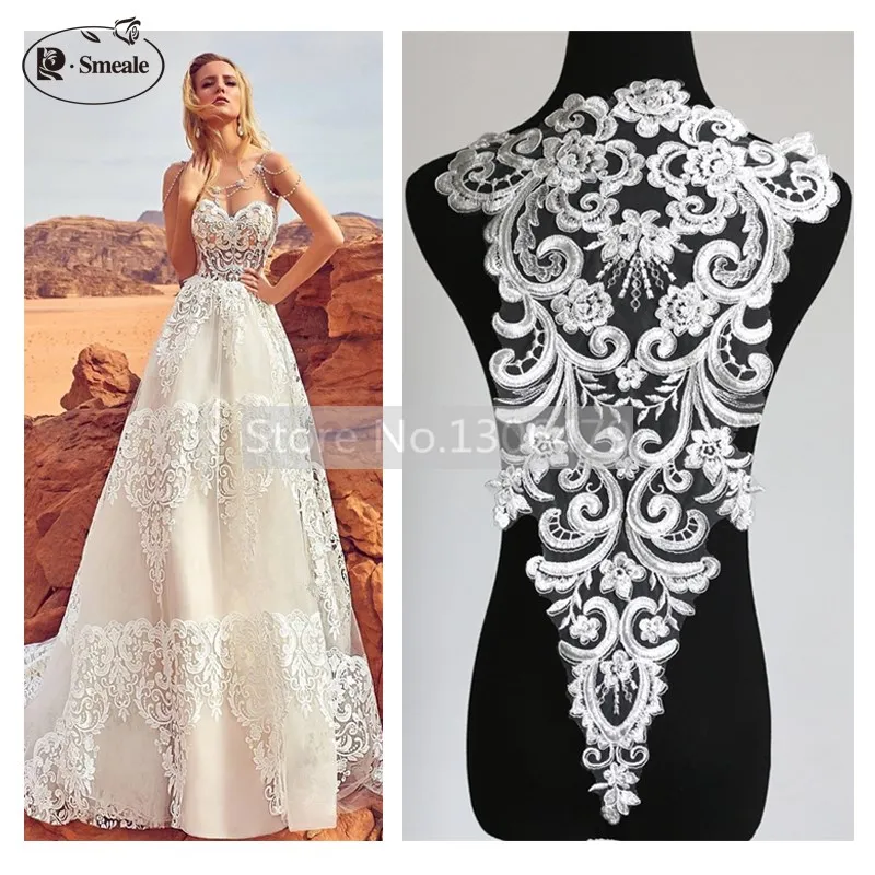 

Embroidery Lace Flowers Decals Accessories, Wedding Dresses, Handmade DIY Materials, Clothing, Decorative Fabrics,RS1562