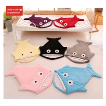 Babycare Warm Baby Sleeping Bag Winter Autumn Infant Warm Sleeping Bag Newborn Soft Cotton Thick Sweet Cartoon Shark Blanket envelop newborn baby sleeping bag autumn winter warm blanket cartoon pattern baby crib pram stroller swaddling soft sleeping bag