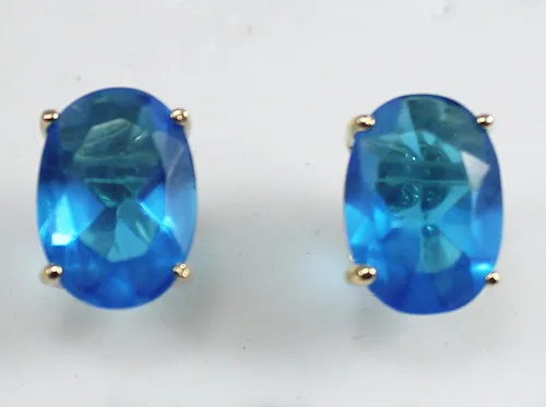 

wholesale lady's noble jewelry 10*14mm zirconia stud earrings 5.29