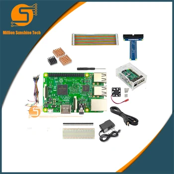 

RS Raspberry pi 3 + Heat sink+ Case Box+ 1.5m HDMI+GOPI Kit+Screwdriver+power supply+row pins for Raspberry pi 3 B free shipping