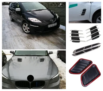 

universal 2Pcs car modification simulation hood car network sticker for