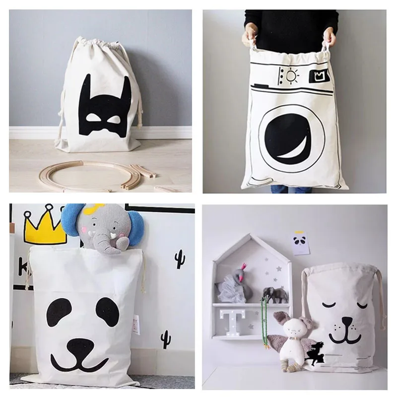 اعتصامات الطفل ألعاب أطفال قماش أكياس تخزين باتمان الدب إلكتروني الغسيل حقيبة الحقيبة اللعب تخزين حقيبة جدار الجيب بالجملة 6 أنماط