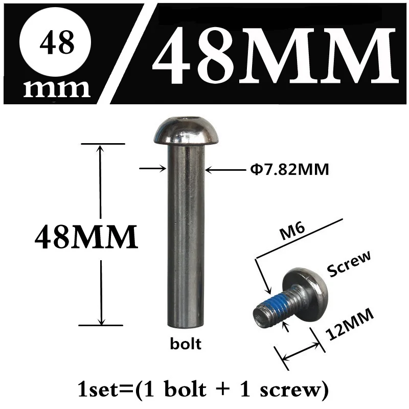 M6 и 8*29 31 33 45 48 50 54 57 62 70 75 78 мм скутеры роликовые коньки велосипед консольная рама велосипедный амортизатор гайка и Болт Винт - Цвет: 48 mm