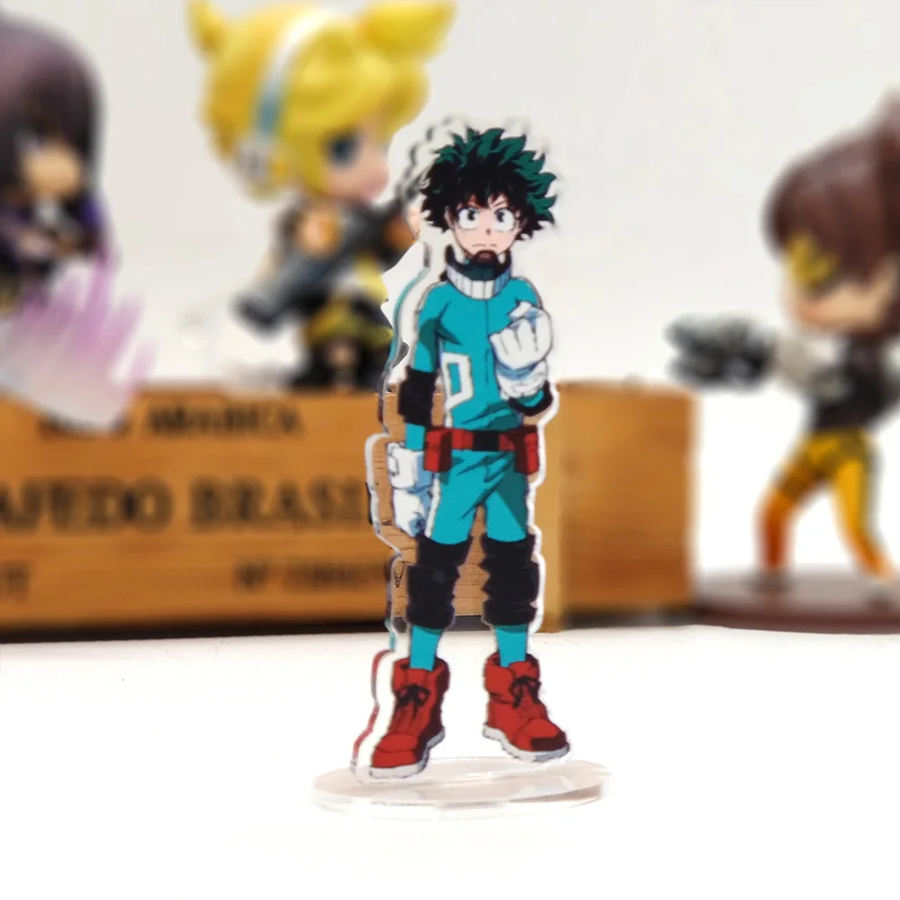 Любовь спасибо мой герой Academy boku Midoriya deku Shoto bakugou Toga фигурка на акриловой подставке модель держатель пластины торт Топпер аниме - Цвет: Midoriya