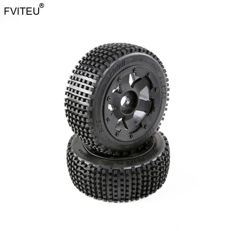 

FVITEU Rubber Front Small Nail Tires Set fit 1/5 HPI Baja 5B SS Rovan King Motor 001 002