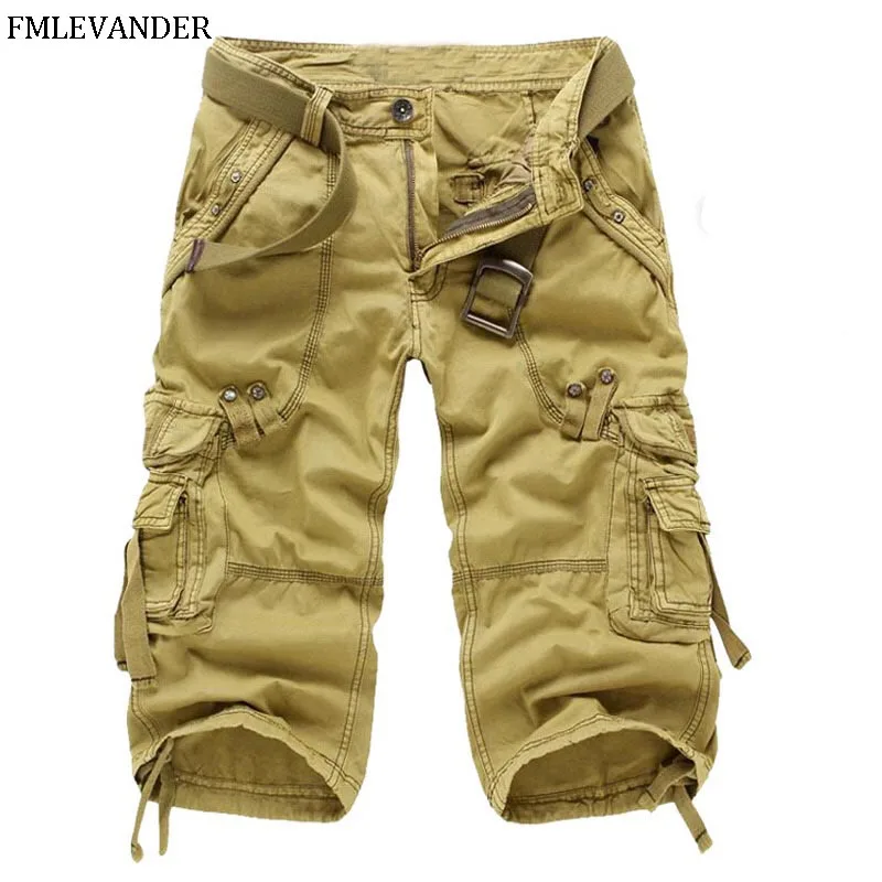 Новые летние брюки карго мужские свободные мужские военные брюки повседневные короткие брюки мужские