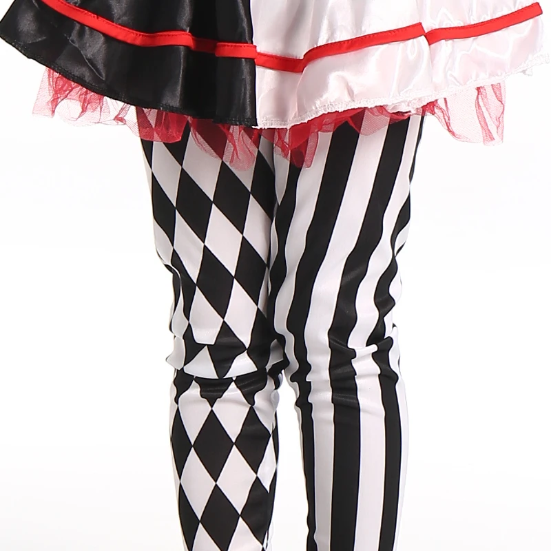 Новое поступление девушки Арлекин мед Шут клоун Одежда для косплея костюм Дети Хэллоуин вечерние карнавальные маскарадные платья