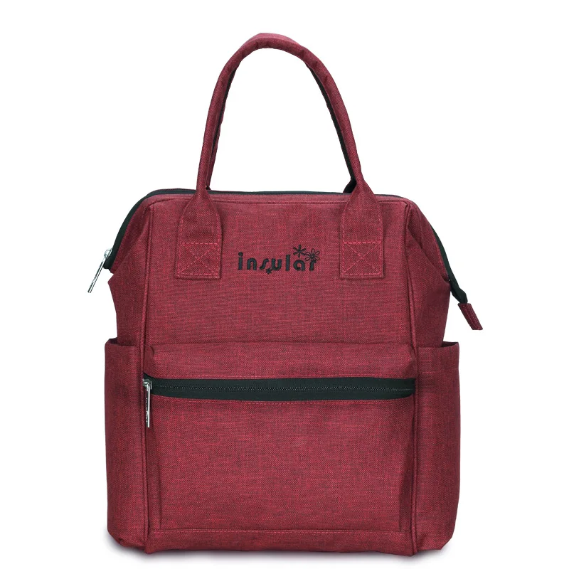 Стиль островной Многофункциональный Детские Пеленки сумка рюкзак модный рюкзак Mommy Bag Водонепроницаемый рюкзак для подгузников - Цвет: Burgundy