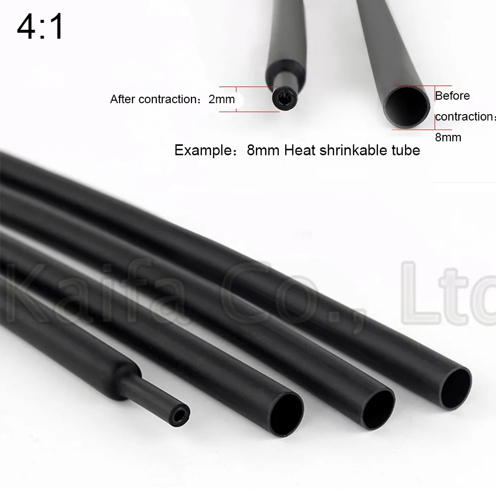 

1M/lots 4:1 Diameter 20mm-72mm Heat Shrink Tube with Glue Dual Wall Tubing Adhesive Lined Sleeve Wrap Wire Cable kit