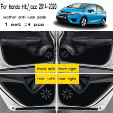 4 шт. обувь без каблука; кожаная обувь для вождения анти пэд влажности двери коврик аксессуары для Honda Jazz Fit