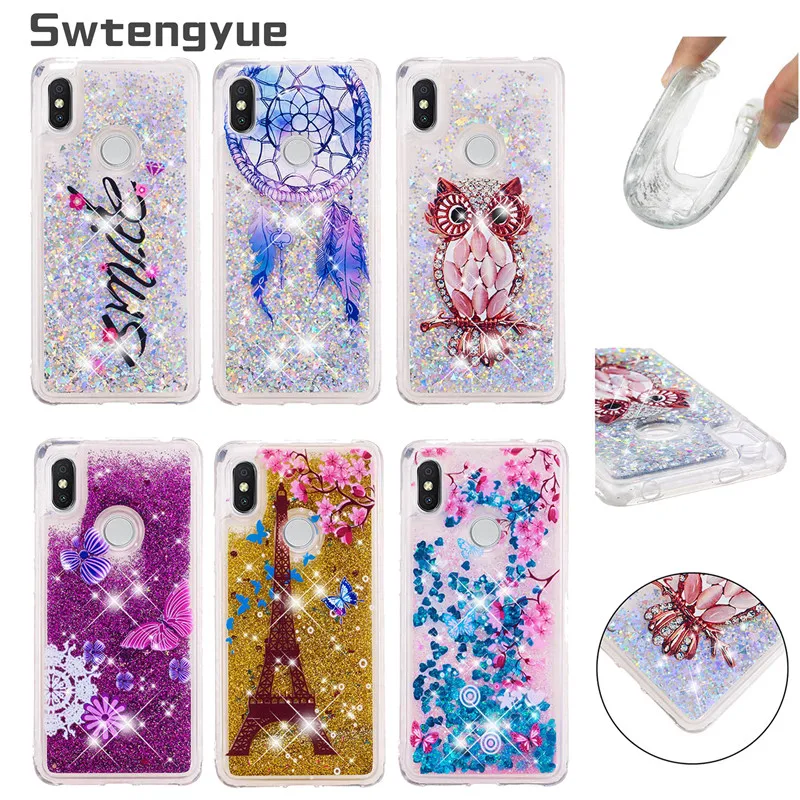 

For Coque Xiaomi Redmi S2 case Dynamic Liquid Glitter Bling Silicone case cover sFor Fundas Xiaomi Redmi S2 /Redmi Y2 Phone Case