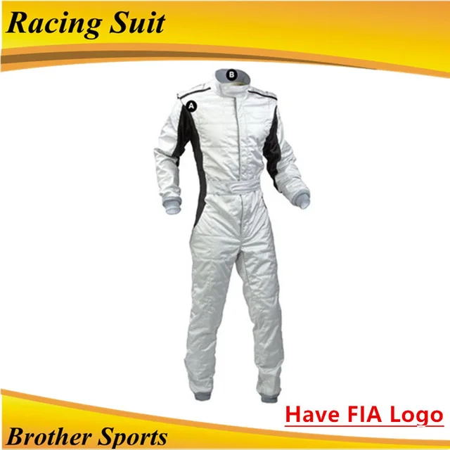 Wholesale price FIA approved two Layer Fire Resistant One Piece fireproof Auto Racing Suits for