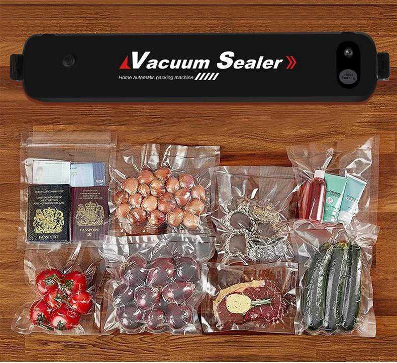 Вакуумный упаковщик Электрический бытовой автоматический Герметичный пищевой кухонный пищевой машина для упаковки фруктов домашние вакуумные пакеты EU/US/UK Plug