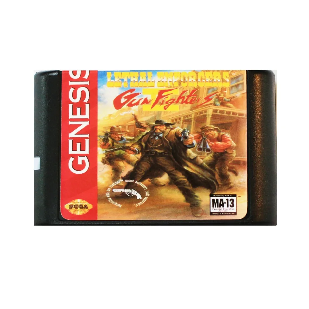 

Lethal Enforcers Gun Fighters II 16 bit MD Game Card For Sega Mega Drive For SEGA Genesis