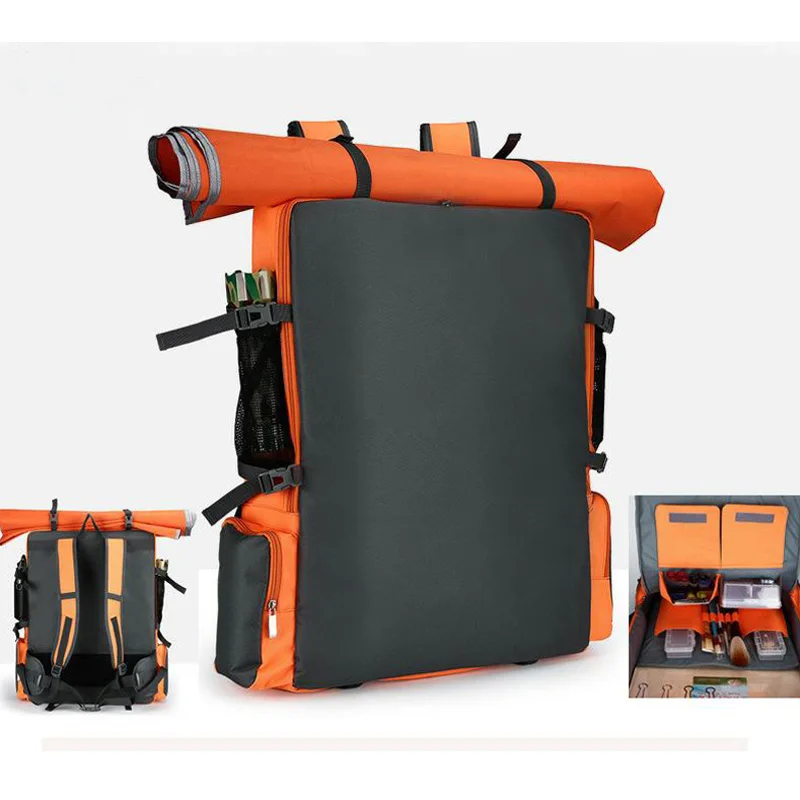 

Outdoor First Aid Drawing Board Bag Drawing Board Sports Gray Nylon Waterproof Bag Family Art Student Travel Sketch Bag DJJB037