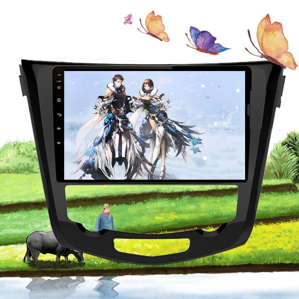 

2 din Android 9.1 car dvd gps Multimedia 10.1" For Nissan X-Trail X Trail Qashqai 2013-19 car radio player navigation head unit
