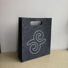 500 шт./лот, стиль, Индивидуальный размер и цвет, Экологичная фетровая хозяйственная сумка с логотипом компании, напечатанная,, для книг