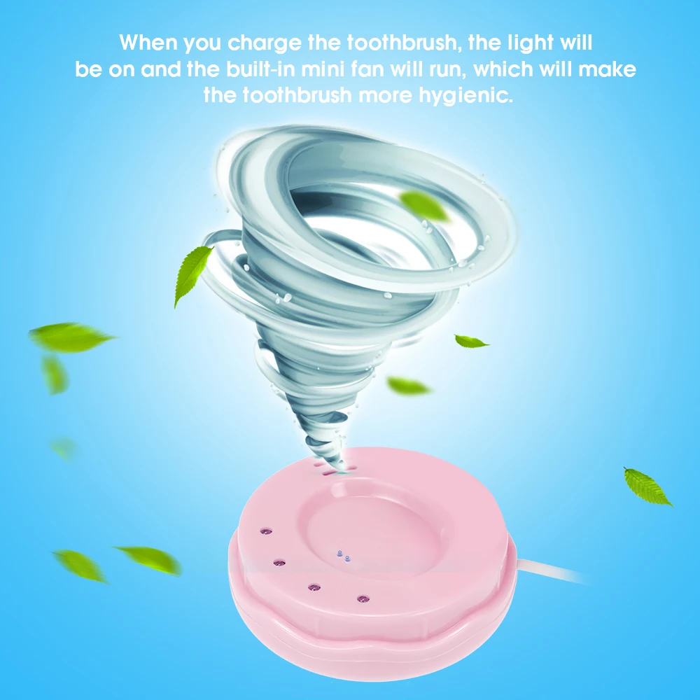 Lanbeibei Детская электрическая зубная щетка u-образная умная звуковая перезаряжаемая зубная щетка электрическая зубная щетка для детей уход за полостью рта щетка