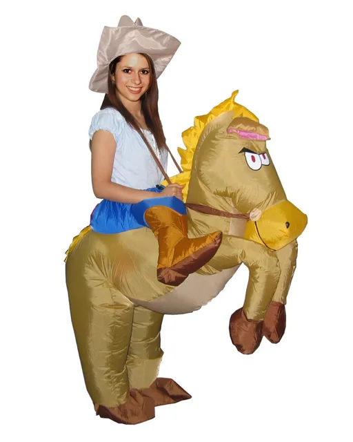 2017 Halloween Costumes for Adult Man Woman Outfits Inflatable Cowboy