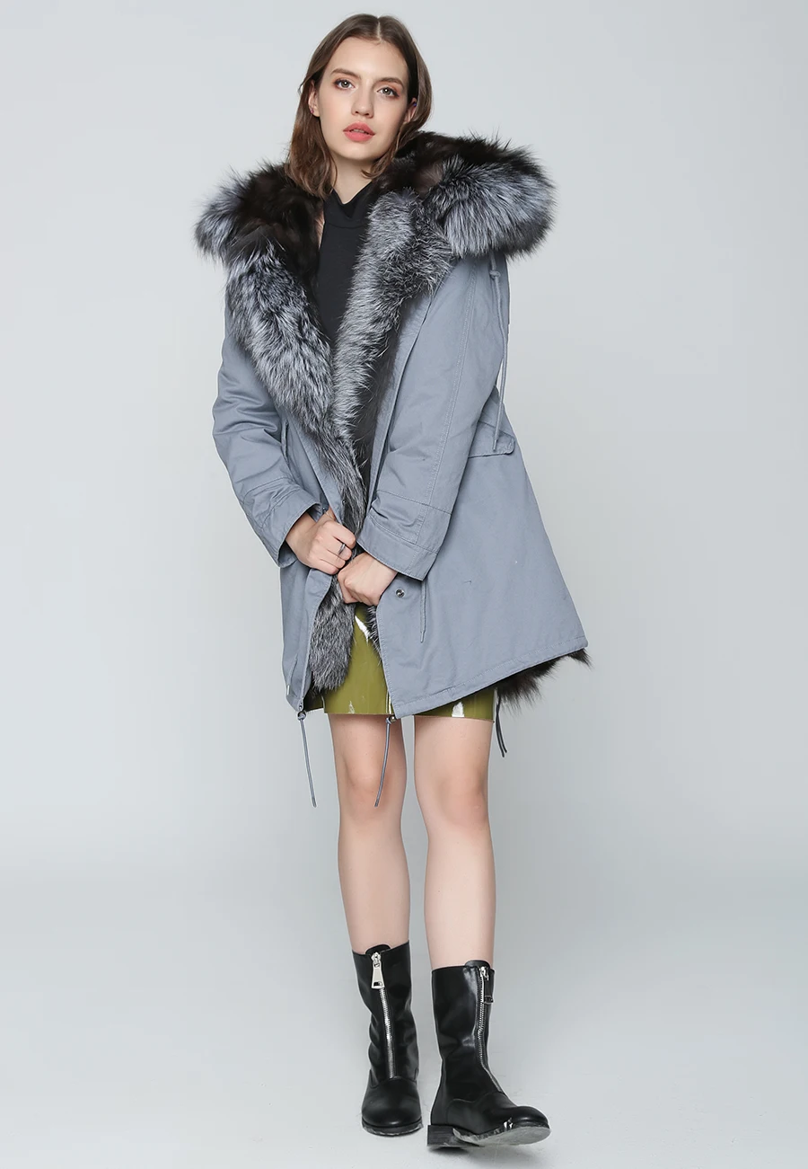 OFTBUY 20118, зимняя женская куртка, пальто с натуральным мехом, длинная парка, натуральный Лисий мех, Толстая теплая уличная верхняя одежда, роскошные парки, Новинка