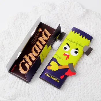 

new 15pcs Halloween green monster design paper wrapping decoration cardsfor packaging candy chocolate DIY gifts
