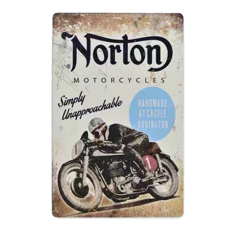 Ретро BSA мотоциклы Золотая звезда металлическая пластина Norton Scout Оловянная вывеска винтажный металлический постер гараж; клуб Pub настенные Декорации для бара - Цвет: 1