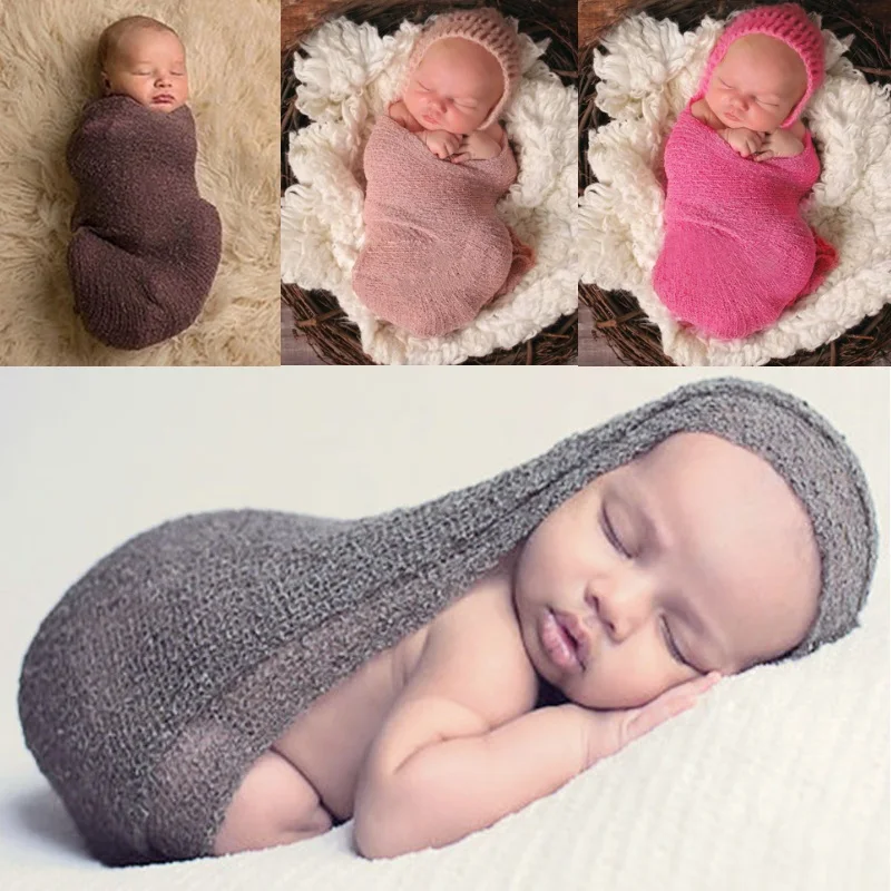 Baby Boy Swaddling Stretch 40*150cm Newborn Photography Props