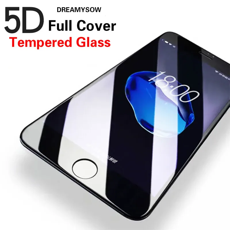 

5D Curved Screen Protector for iPhone XS MAX XR Full Cover for iPhone 6Plus 6sPlus 7Plus Tempered Glass Film For iPhone X 8 Plus