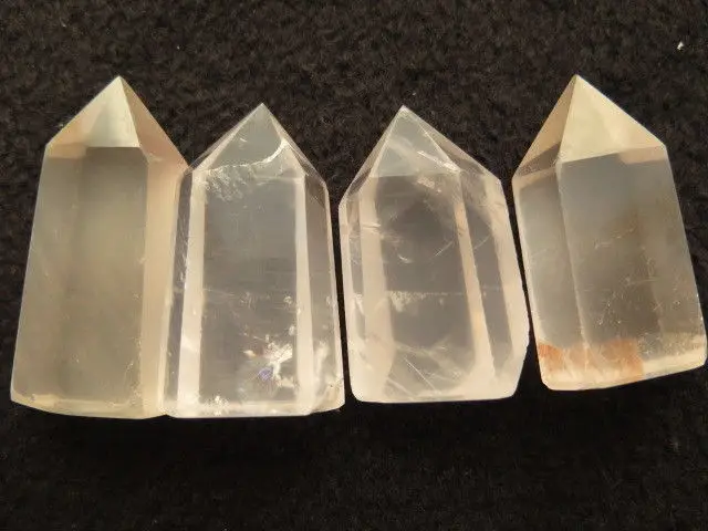 

6821+++TOP!!! 4 NATURAL PRETTY QUARTZ yellow CRYSTAL points Healing