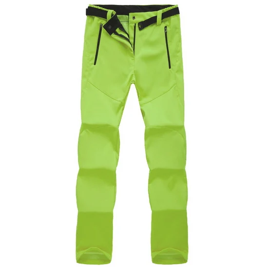 LoClimb женские зимние походные брюки для спорта на открытом воздухе флисовые софтшелл брюки Горные/Лыжные/треккинговые водонепроницаемые брюки женские AW195 - Цвет: fruit green