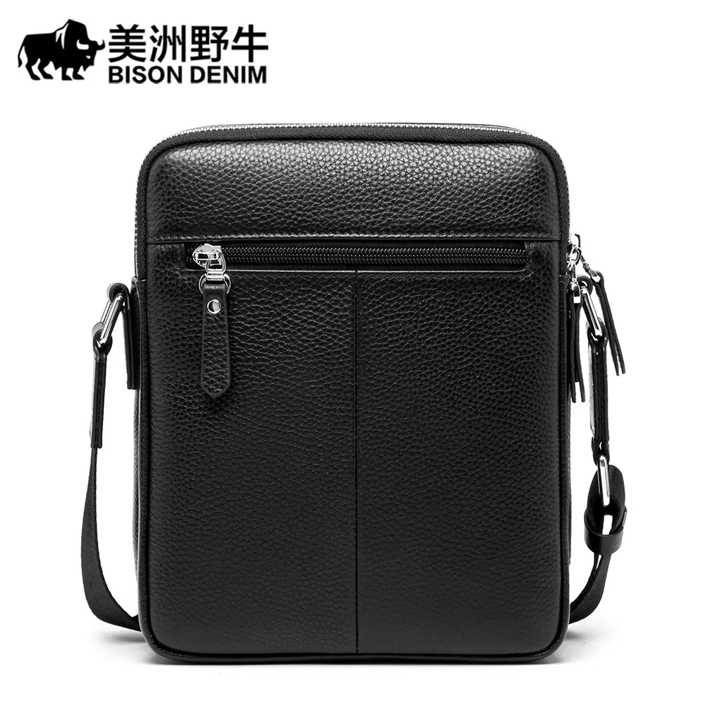 

BISON DENIM Brand Handbag Men Shoulder Bags Genuine Leather Men's Briefcase Cowhide Business Casual Messenger Bag Free Shipping