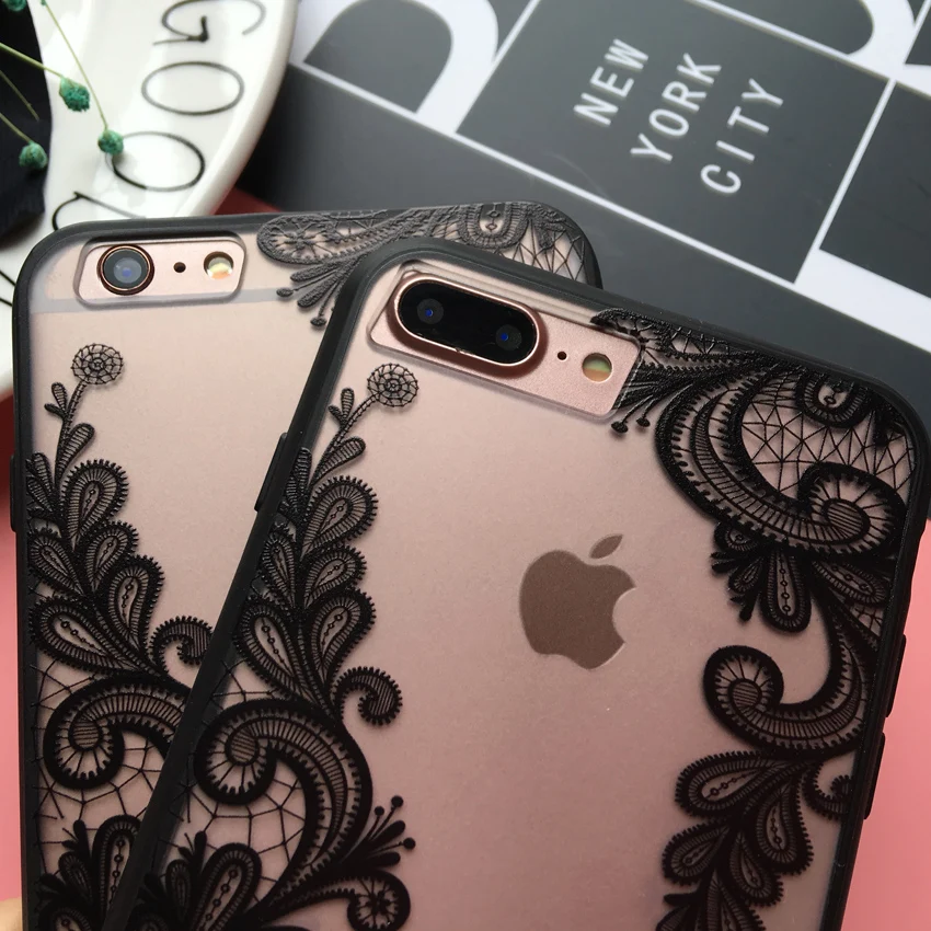 Сексуальный кружевной чехол с цветочным рисунком для девочек iphone 5 5S 6 6s plus