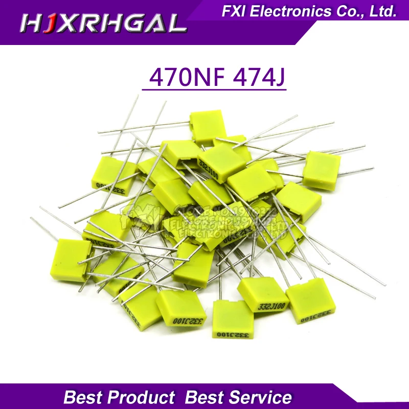 

20PCS Correction Capacitor 470NF 474J 63V 5mm Polypropylene Safety Plastic Film Capacitor New original