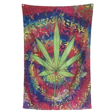 2017 Envío Gratis Reggae Rasta Mandala Colgante De La Hoja Bandera Y Estandarte Para Tattoo Shop Bar Fiesta Festival de Música la Decoración Del Hogar