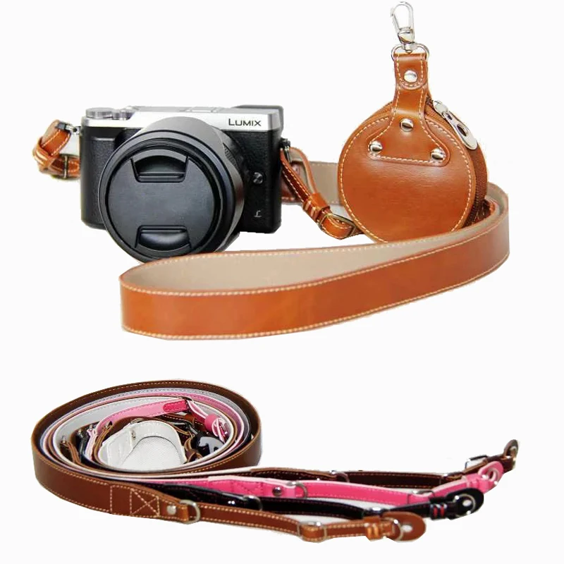 

high quality PU Leather Neck Shoulder Camera Strap for Sony A580 HX300 HX400 H400 A99 A77 A7 A7RII A7III NEX5T NEX6 A6300 A6500