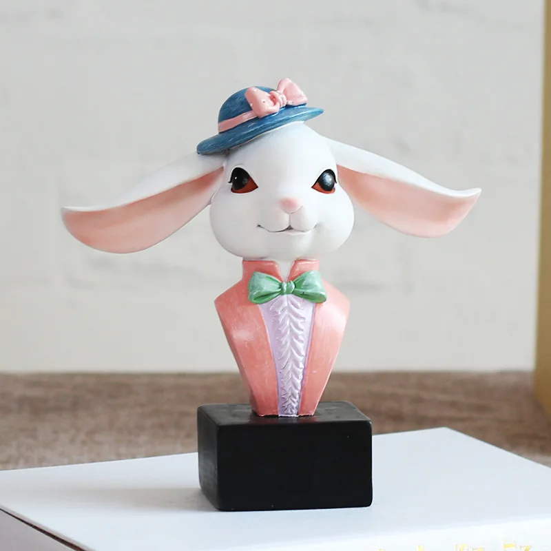 

Animal Eyeglasses Sunglasses Stand Holder Rack Easter Deer Figurines Miniatures Bunny Ornaments Home Decoration Accessories