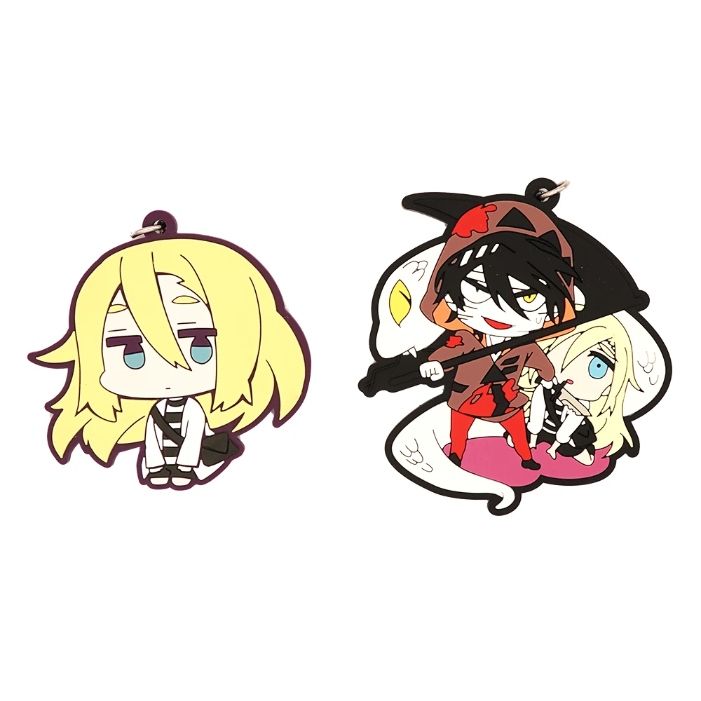 

Angels of Death Anime Isaac Foster Rachel Gardner Ray Zack Rubber Strap Keychain